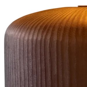 Luxury Ceramic Table Lamp with Textured Dark Brown Base and Fabric Shade - Luxury Hotel Furniture Detail View by Luxury Group International
