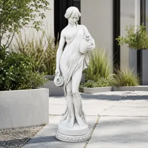 Scultura da Giardino Classica di Lusso con Portatore d'Acqua e Anfora Ornamentale - Scultura Classica di Lusso Vista lifestyle di Luxury Group International