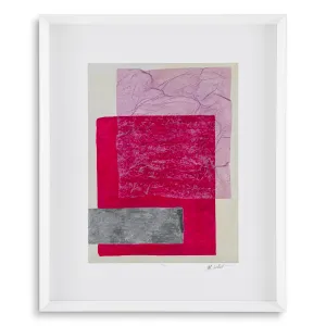Luxury Colorfields Abstract Paper Print Wall Art Set in White Frames Front View by Luxury Group International