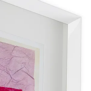 Luxury Colorfields Abstract Paper Print Wall Art Set in White Frames Side View by Luxury Group International