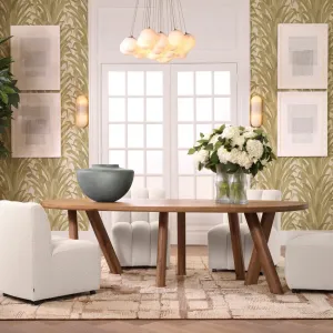 Sedia da Pranzo Imbottita in Crema di Lusso con Canali Verticali e Schienale Alto - Mobili di Lusso per Hotel Vista lifestyle di Luxury Group International