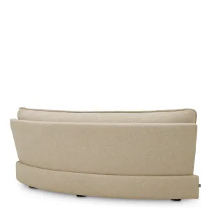 Luxus Cremefarbenes Geschwungenes Modulares Sofa für Moderne Designer-Wohnzimmer Rückansicht von Luxury Group International
