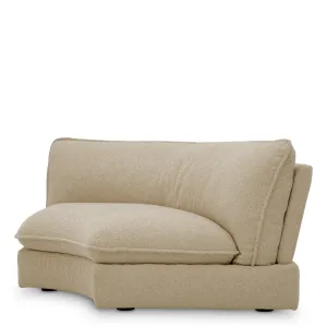 Luxus Cremefarbenes Geschwungenes Modulares Sofa für Moderne Designer-Wohnzimmer Seitenansicht von Luxury Group International