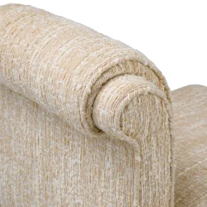 Luxury Cream Fabric Dining Chair with Fringe - Luxury Dining Chair - Luxury Hotel Furniture Detail View by Luxury Group International
