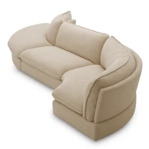 Luxus Cremefarbenes Modulares Sofa-Element für Maßgeschneiderte Designer-Wohnzimmer-Sitzbereiche Seitenansicht von Luxury Group International