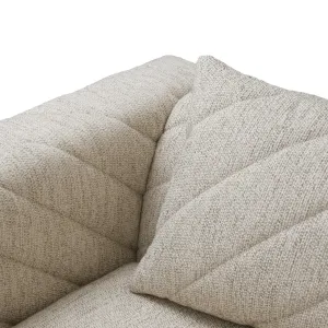 Luxury Cream Quilted Lounge Armchair 119 cm – Living Room & Hotel Furniture Detail View by Luxury Group International