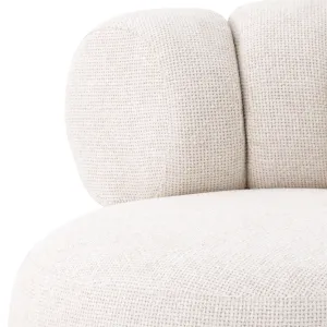 Fauteuil Sculptural de Luxe Crème avec Revêtement et Base Dorée - Mobilier de Luxe pour Hôtels Vue détaillée par Luxury Group International