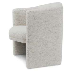 Sillón escultural de lujo con tejido de textura cremosa y respaldo curvo - Sillón de lujo Vista lateral por Luxury Group International