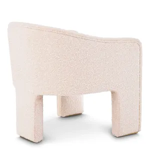 Luxury Cream Upholstered Armchair 66 cm – Living Room & Luxury Hotel Furniture Back View by Luxury Group International