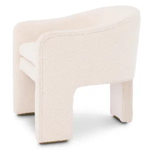 Luxury Cream Upholstered Armchair 66 cm – Living Room & Luxury Hotel Furniture Side View by Luxury Group International