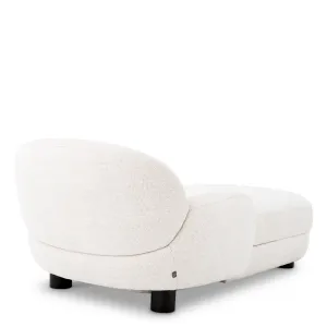 Chaise Lounge de Lujo Tapizado en Crema con Patas Negras - Mobiliario de Hotel de Lujo Vista trasera por Luxury Group International
