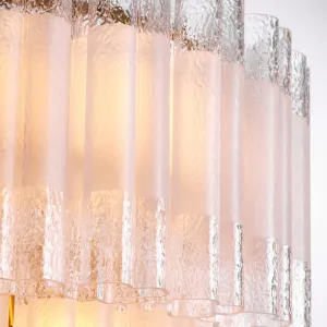 Luxus-Kronleuchter aus Kristallglas mit geschichtetem zylindrischem Design – Luxus-Hotelmöbel Detailansicht von Luxury Group International