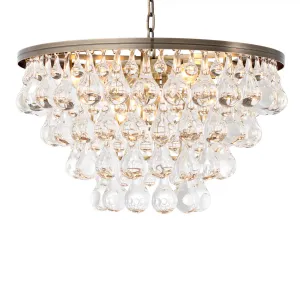 Luxury Crystal Raindrop Chandelier with Tiered Glass Elegance by Luxury Group International