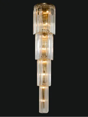 Luxury Crystal Wall Lamp with Gold Finish - Modern Decorative Sconce Light by Luxury Group International