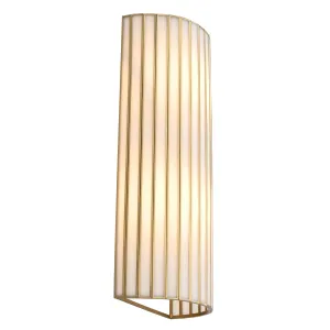Applique Murale Courbée de Luxe – Éclairage d’Ambiance Moderne à Cadre Doré Vue de côté par Luxury Group International