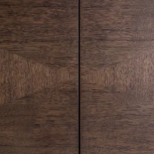 Luxury Dark Brown Geometric Four-Door Sideboard Cabinet - Luxury Sideboard Cabinet Detail View by Luxury Group International