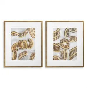 Luxus Deko-Set - Geometrische Kunstdrucke (2 Stk.) Vorderansicht von Luxury Group International