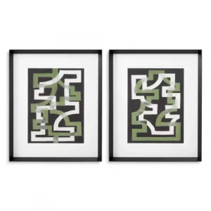 Luxury Decorative Trellis Pattern Prints (2 pcs.) Front View by Luxury Group International