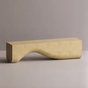 Luxus Designer TV-Ständer aus Beton mit geschwungener Wellenbasis – Modernes Möbelstück von Luxury Group International