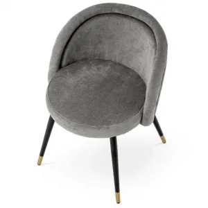Luxus Esszimmerstuhl Grau / Schwarz 2er-Set – Esszimmer- & Hotelausstattung – Luxusmöbel Draufsicht von Luxury Group International