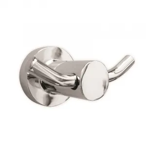 Luxury Double Head Chrome Bath Robe Hanger for Premium Hotel Bathrooms Front View by Luxury Group International