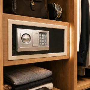 Luxury Electronic Digital Safe Locker with Emergency Key Access Lifestyle View by Luxury Group International