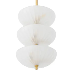 Luxury Glass Ceiling Light with 3 Layered Bowl Shades - Luxury Hotel Furniture Side View by Luxury Group International