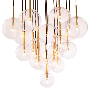 Lampadario Cluster di Sfere in Vetro di Lusso – Lampada a Sospensione Moderna Multi-Luce Vista dettaglio di Luxury Group International
