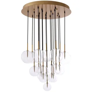 Lampadario Cluster di Sfere in Vetro di Lusso – Lampada a Sospensione Moderna Multi-Luce Vista frontale di Luxury Group International