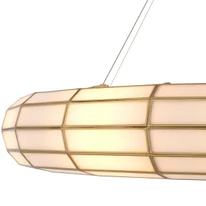 Luxus Goldring-Kronleuchter mit geometrischem Paneeldesign – Luxus Hotelmöbel Detailansicht von Luxury Group International