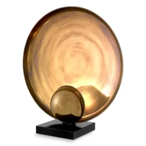 Lampe de Table Sphère Dorée de Luxe – Accent Lumineux Décoratif Sculptural Moderne par Luxury Group International