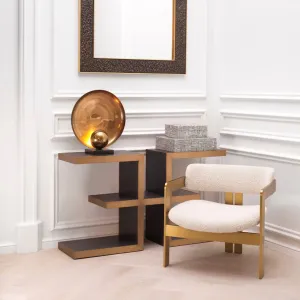Lampe de Table Sphère Dorée de Luxe – Accent Lumineux Décoratif Sculptural Moderne Vue lifestyle par Luxury Group International