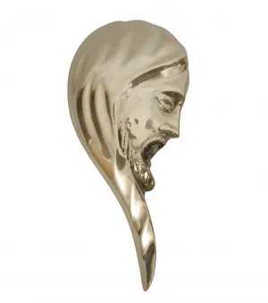Luxury Golden Bronze Face of Jesus Christ Wall Sculpture Front View by Luxury Group International