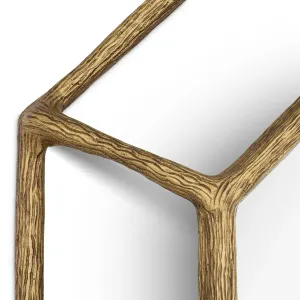 Luxury Golden Geometric Wall Mirror with Open Sculptural Frame – 126.5 cm - Luxury Hotel Furniture Detail View by Luxury Group International