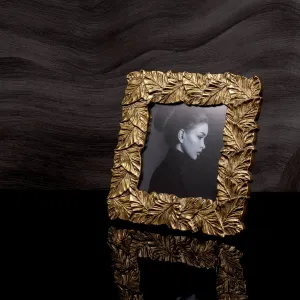 Luxury Golden Leaf Decorative Photo Frame with Botanical Carved Border - Luxury Hotel Furniture Lifestyle View by Luxury Group International