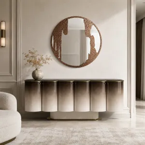 Luxury Gradient Bronze Sculptural Sideboard – 230 cm Lifestyle View by Luxury Group International