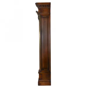 Luxury Grand Wooden Open Shelve with Carved Fluted Columns - Luxury Shelve Side View by Luxury Group International