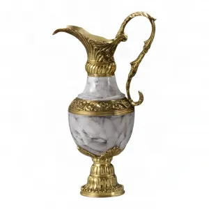 Luxury Grey Lacquer Baroque Ewer Vase with Bronze Mounts - Luxury Vases by Luxury Group International