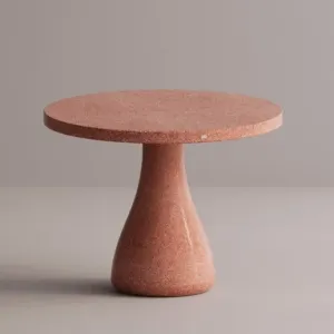 Luxury Handcrafted Round Concrete Pedestal Dining Table for Modern Interiors by Luxury Group International