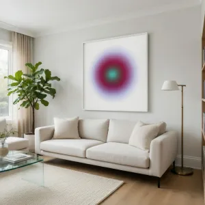 Luxury Henri Boissière Circle Abstract Wall Art Print with White Frame - Luxury Wall Art Lifestyle View by Luxury Group International