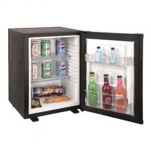 Luxury Hotel Mini Bar Cabinet with Zero-Noise Thermoelectric Cooling Technology - 40 Litre Front View by Luxury Group International