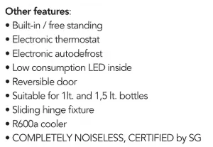 Luxury Hotel Mini Bar Refrigerator with Zero-Noise Cooling Technology - 30 Litre Detail View by Luxury Group International