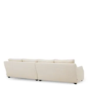 Luxus Elfenbein-Creme Modernes Stoffsofa für Elegante Wohnzimmer Rückansicht von Luxury Group International