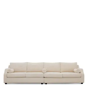 Luxus Elfenbein-Creme Modernes Stoffsofa für Elegante Wohnzimmer Vorderansicht von Luxury Group International