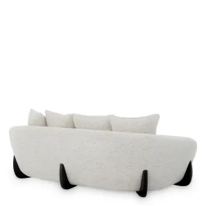 Luxus Elfenbeinfarbenes Designer-Sofa mit geschwungener Form für moderne Wohnzimmer Rückansicht von Luxury Group International
