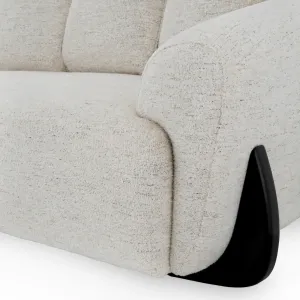 Luxus Elfenbeinfarbenes Designer-Sofa mit geschwungener Form für moderne Wohnzimmer Detailansicht von Luxury Group International