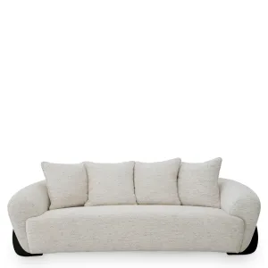 Luxus Elfenbeinfarbenes Designer-Sofa mit geschwungener Form für moderne Wohnzimmer Vorderansicht von Luxury Group International