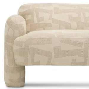 Luxus Elfenbeinfarbenes Sofa mit geometrischem Muster für zeitgenössische Wohnzimmer Detailansicht von Luxury Group International