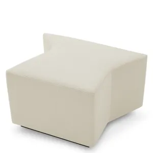 Luxus Elfenbein Hocker Set 3-teilig mit Skulpturalem Modularen Design – Luxus Hotelmöbel Vorderansicht von Luxury Group International