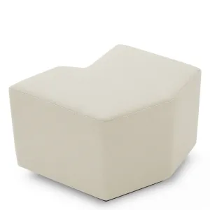 Luxus Elfenbein Hocker Set 3-teilig mit Skulpturalem Modularen Design – Luxus Hotelmöbel Vorderansicht von Luxury Group International